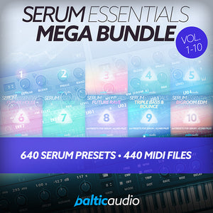 Serum Essentials Mega Bundle Vols. 1–10 with 640 Xfer Serum presets by baltic audio