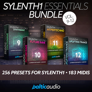 Sylenth1 Essentials Bundle Vols. 9–12 with 256 presets and 183 MIDI files by baltic audio