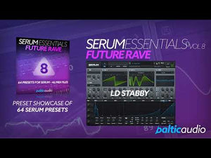 64 Future Rave Serum presets and 46 MIDI files included in Serum Essentials Vol. 8