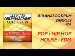 Sound demo of 410 analog drum machine WAV samples including kicks snares claps hihats and percussion