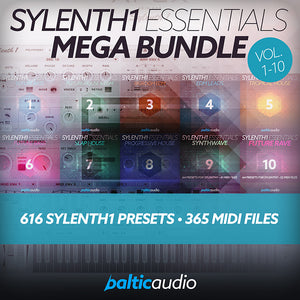 Sylenth1 Essentials Mega Bundle Vols. 1–10 with 616 presets and 365 MIDI files by baltic audio