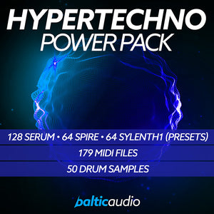 Hypertechno Power Pack bundle with presets, MIDI files and drum samples by baltic audio