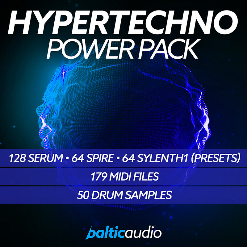 Hypertechno Power Pack bundle with presets, MIDI files and drum samples by baltic audio