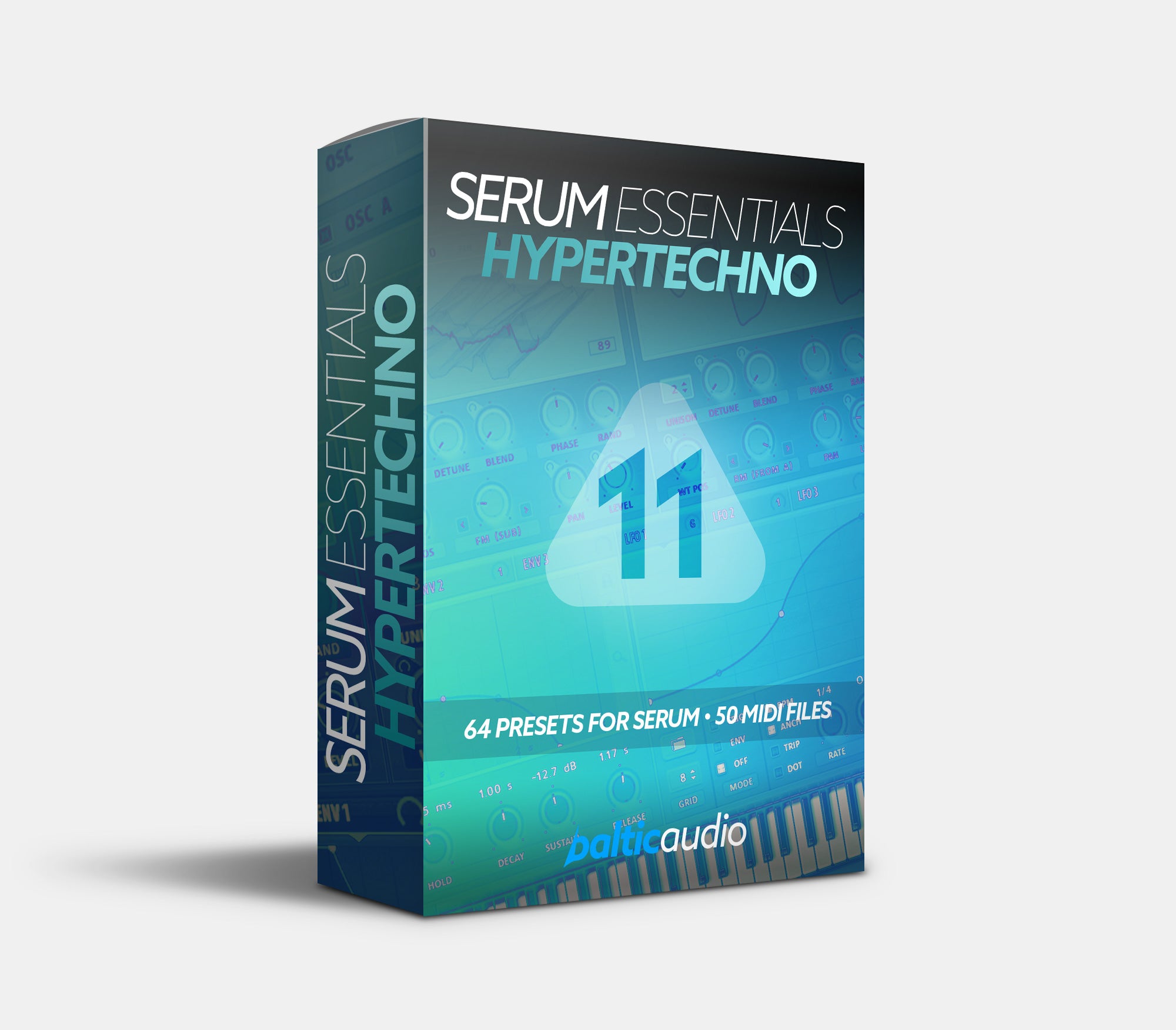 64 Hypertechno Serum presets and 50 MIDI files included in Serum Essentials Vol. 11