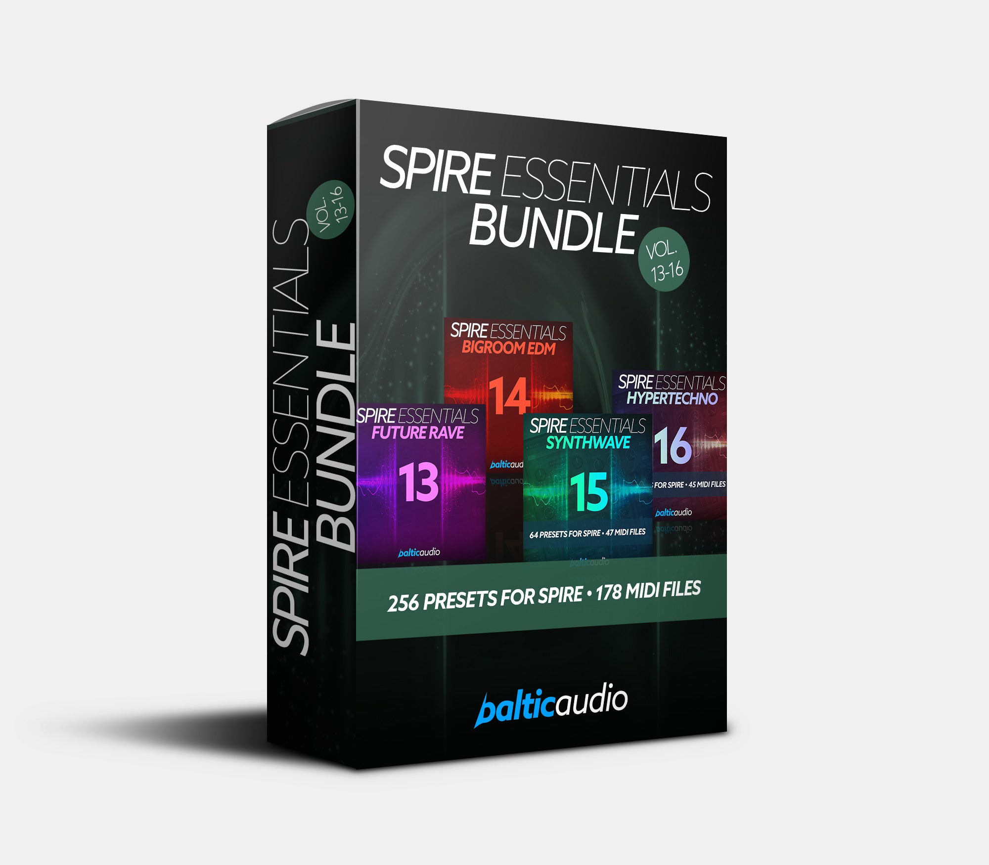 Spire Essentials Bundle Vols 13 to 16 royalty-free Spire preset bundle by baltic audio