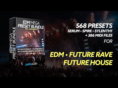 Sound demo of EDM Mega Preset Bundle – 568 Serum, Spire & Sylenth1 Presets
