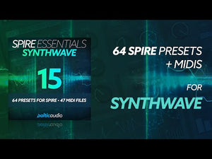 Sound demo of Spire Essentials Vol. 15 Synthwave preset and MIDI pack by baltic audio