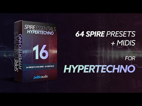 Sound demo of Spire Essentials Vol. 16 Hypertechno preset pack for Reveal Sound Spire by baltic audio