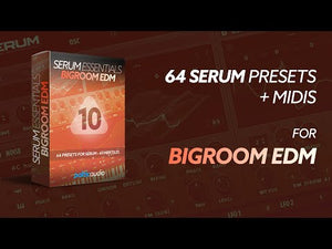 Sound demo of Serum Essentials Vol. 10 Bigroom EDM preset pack for Xfer Serum by baltic audio