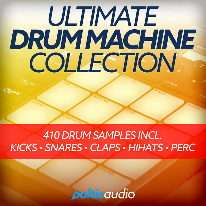 410 analog drum machine WAV samples including kicks snares claps hihats and percussion